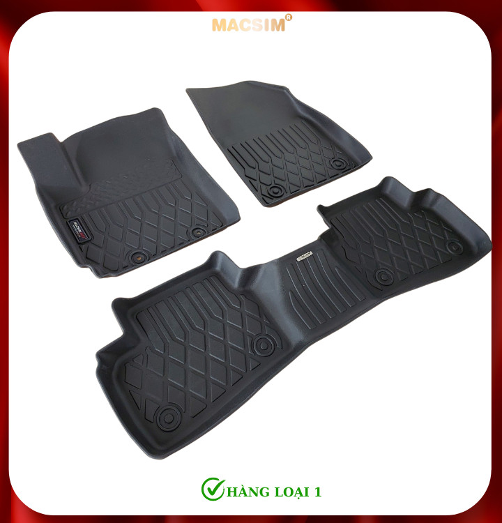 Thảm lót sàn xe ô tô KIA Seltos 2019 - nay Nhãn hiệu Macsim chất liệu nhựa TPE cao cấp màu đen
