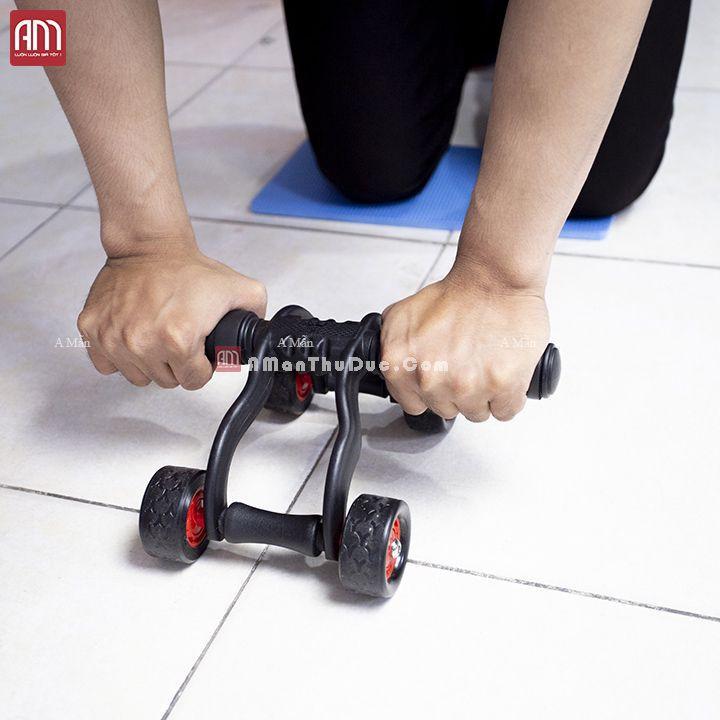 Con lăn tập bụng 4 bánh cao cấp (Tặng kèm thảm