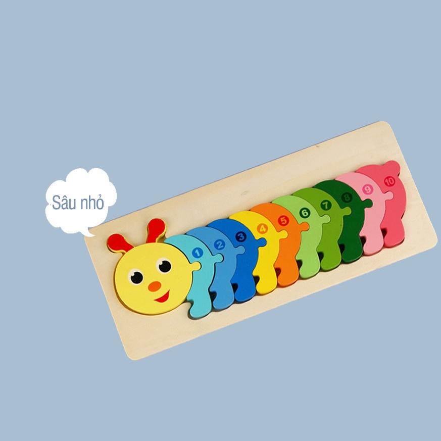 Tranh ghép gỗ cho bé hình thú