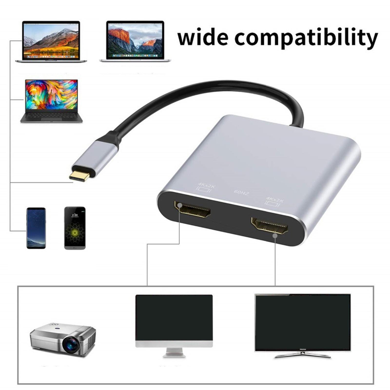 Type -in-1 Charging Port USB 3.0 with USB-C PD VGA 4K for P30 Dock