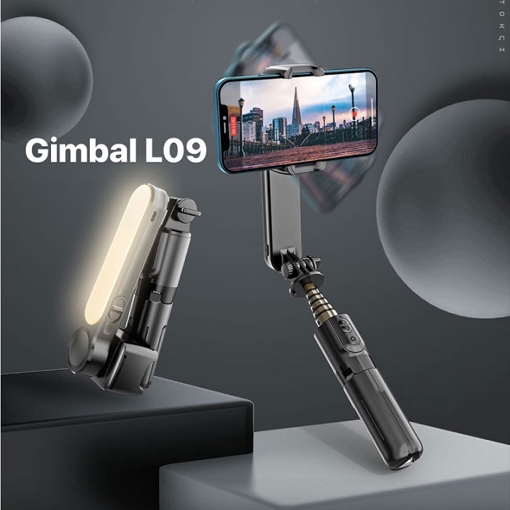Gậy chụp ảnh chống rung gimbal điện thoại L09/L08, Gymbal điện thoại quay video chống rung hiệu quả