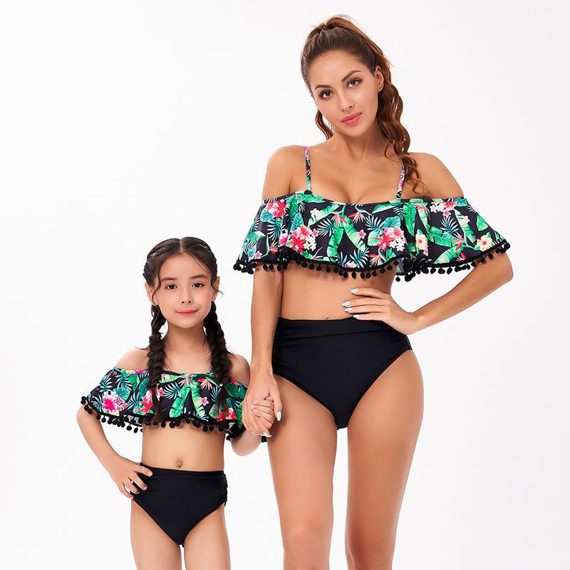 Họ Phù Hợp Với Đồ Bơi Mẹ Bơi Bikini Đồ Bơi Cho Mẹ Và Con Gái Đồ Bơi Nữ Trẻ Em Kid Cho Bé Bãi Biển Đồ Tắm