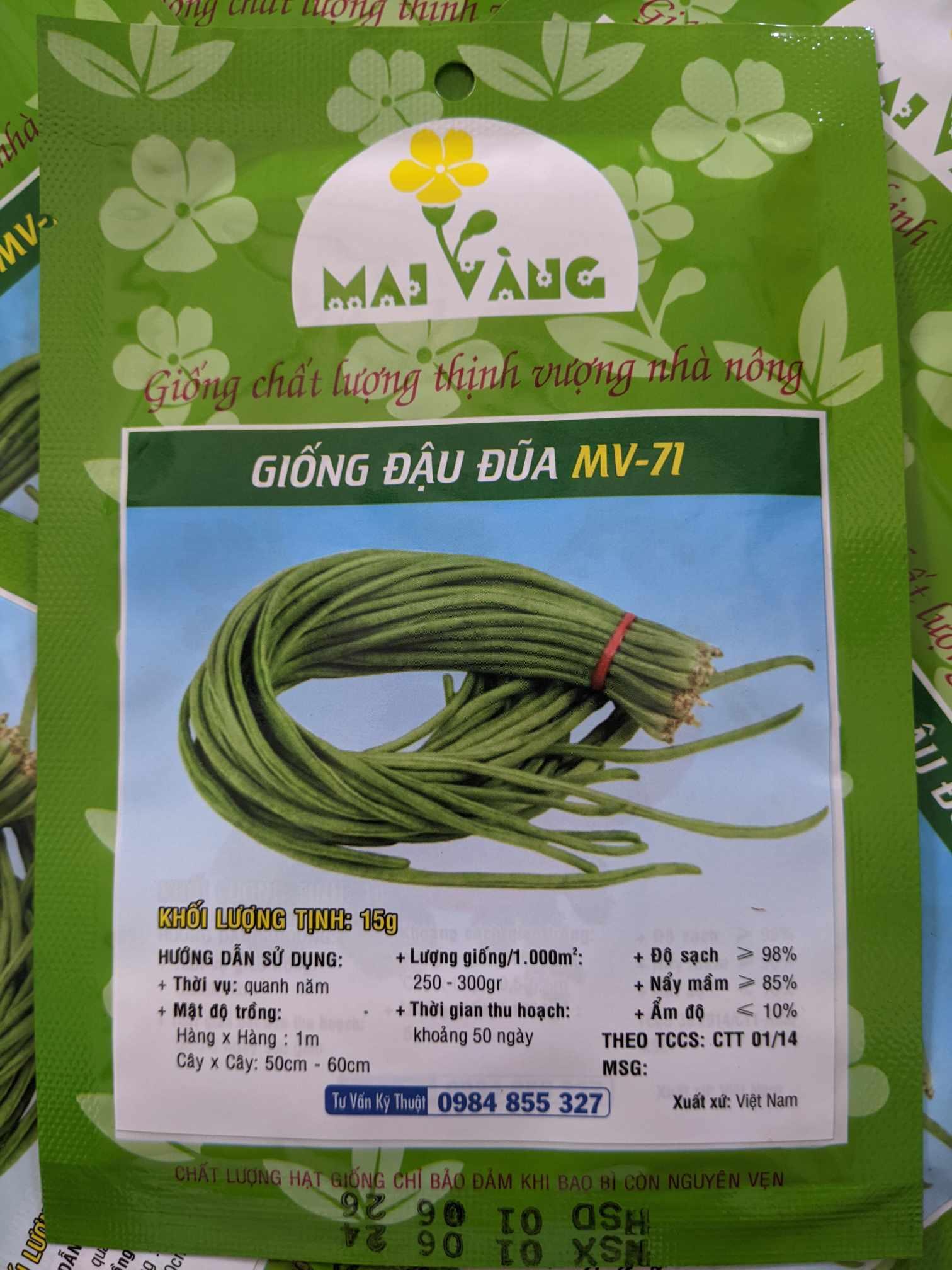 Hạt giống Đậu Đũa 15gr