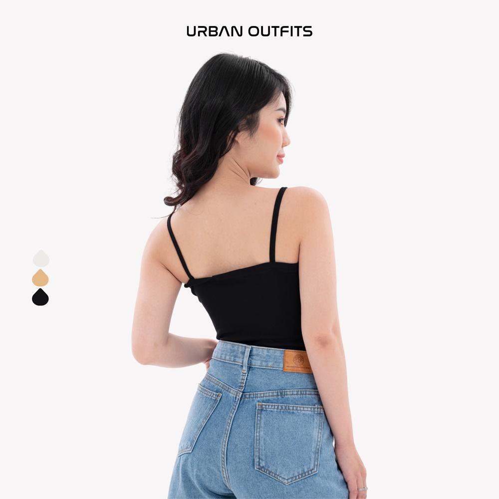 Áo Croptop 2 Dây Nữ URBAN OUTFITS trơn chất vải Compact Cotton Siêu Co Giãn Nhiều Màu ATR101