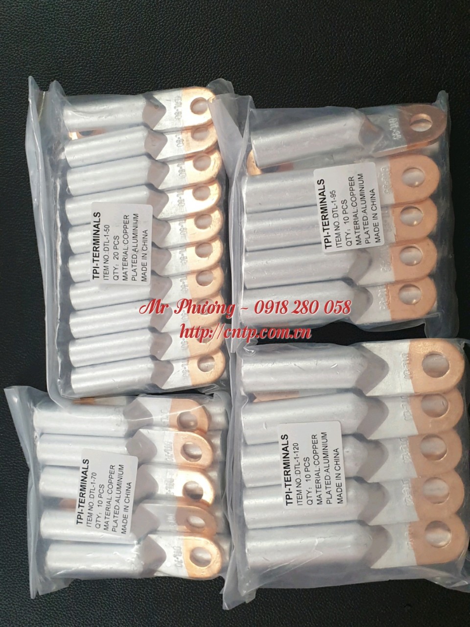 Cosse đồng nhôm DTL 1- 120: Combo 5 con