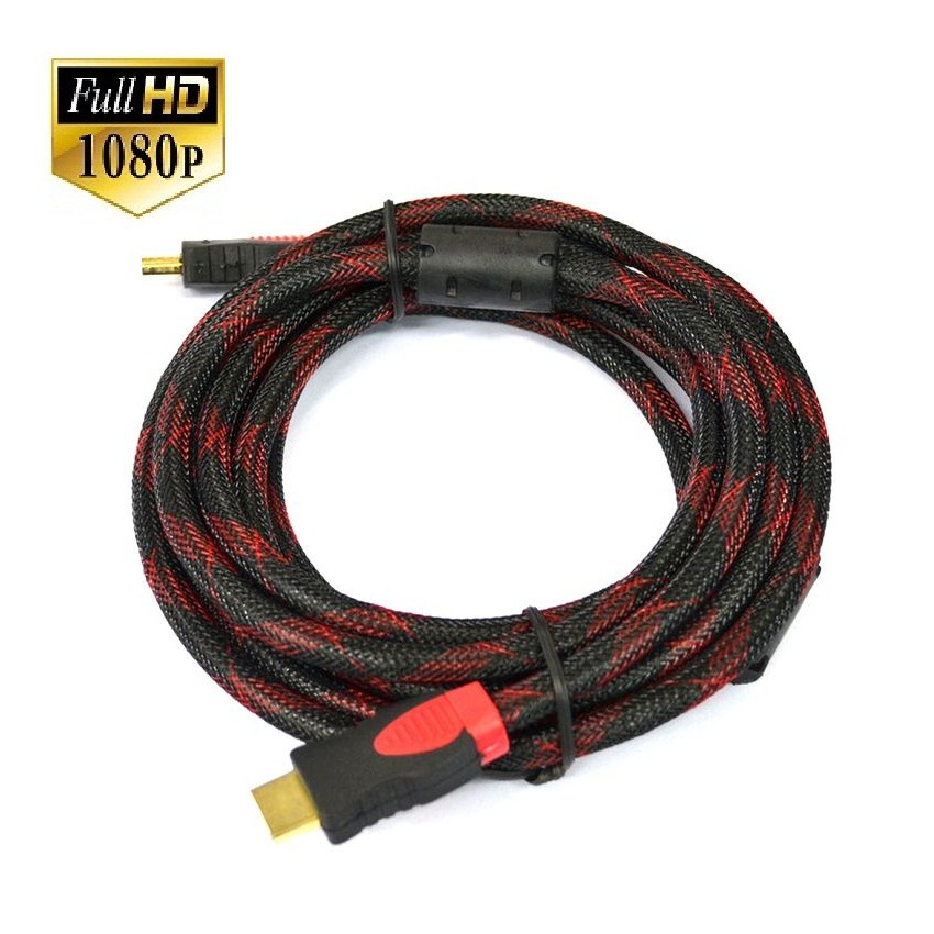 Dây Cáp Tín Hiệu, Dây HDMI 1.5m, 3m, 5m Tròn Chuẩn 1.4v  Bọc Lưới - Hàng Loại Tốt - Giá Rẻ