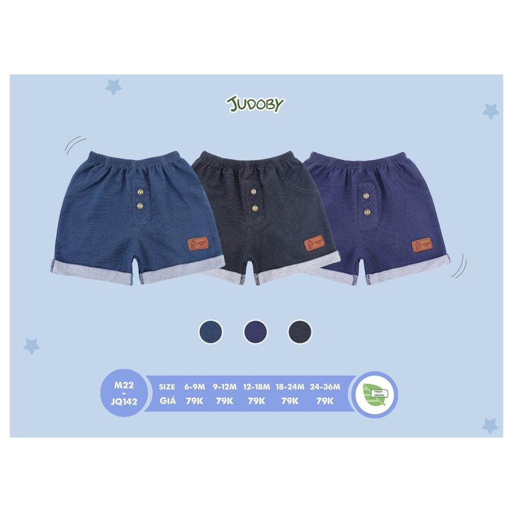 Judoby Dokma Quần đùi xắn gấu denim bé trai 6-36 tháng JQ142