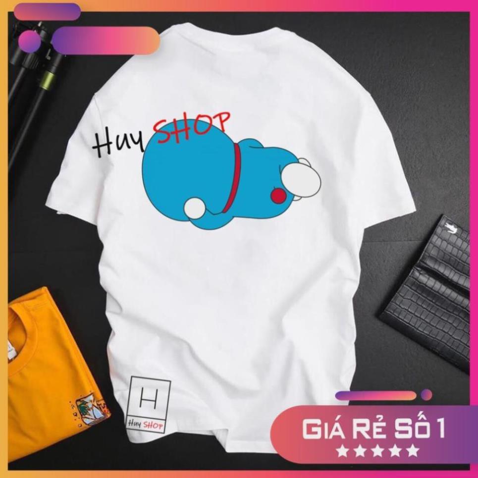 SIÊU PHẨM Áo Thun Doraemon Nữ Nam Trắng Full Size Cotton Mẫu Mới Áo thun Hàn Quốc Unisex - Áo thun tay lỡ 607