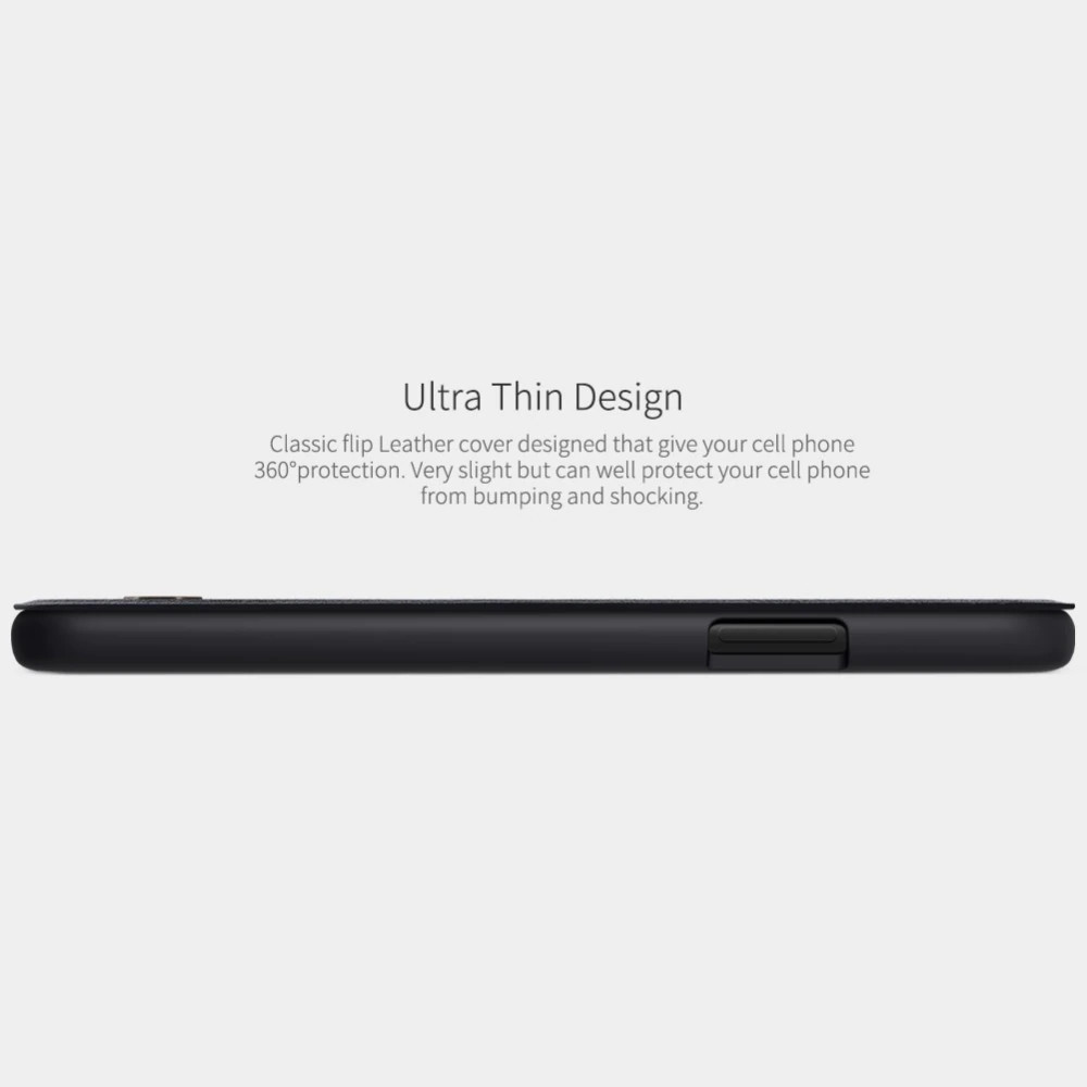 Bao case da cho iPhone 11 Pro Max hiệu Nillkin Qin có ngăn đựng thẻ, thiết kế tinh xảo - Hàng chính hãng