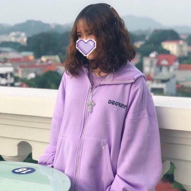 Áo Hoodie Chống Bụi Cho Nữ Cho Nam Có 2 Màu Sweater Form Rộng In Hình Degrey unisex ulzzang 123SHOP