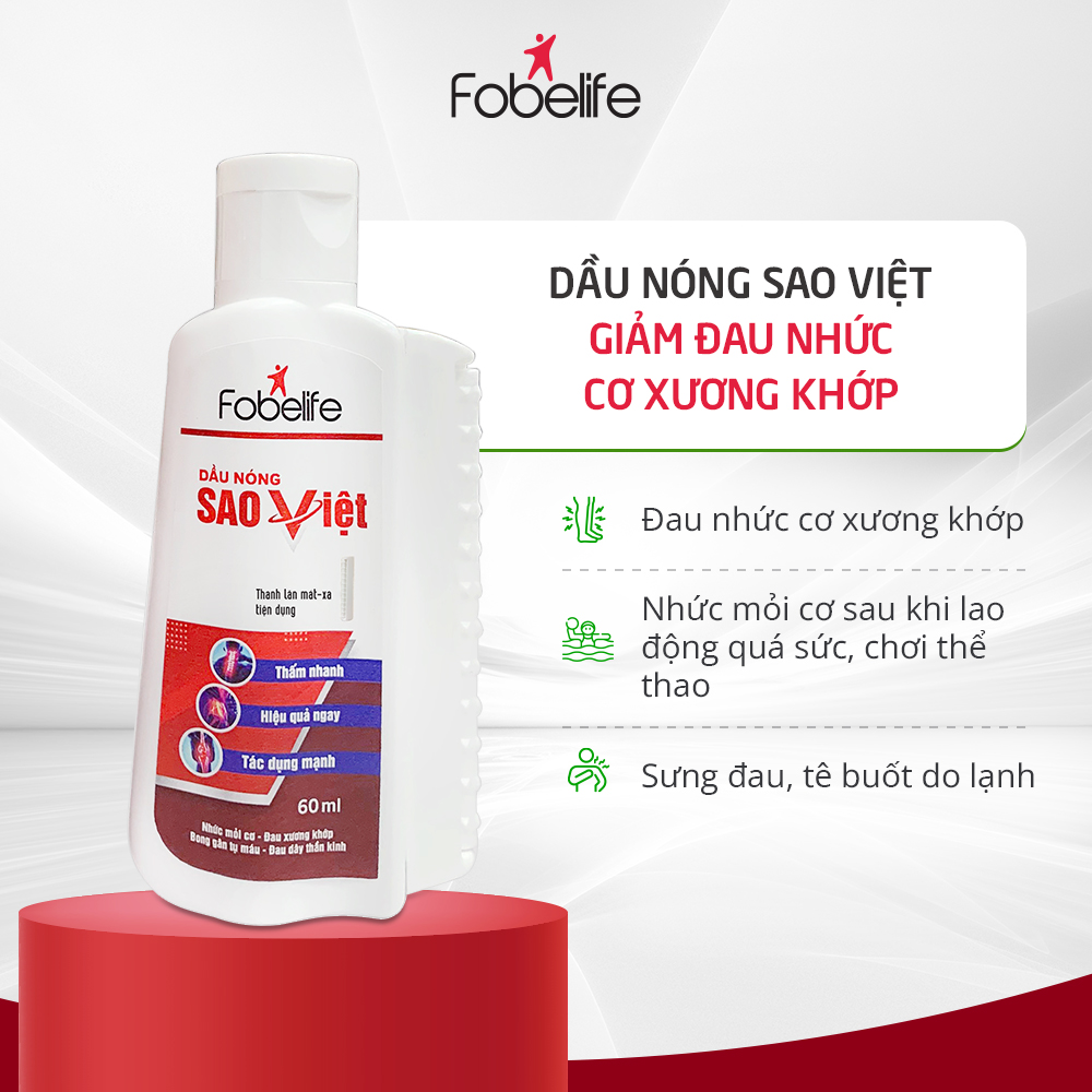 Dầu Nóng Sao Việt Hỗ Trợ Giảm Đau Nhức Xương Khớp Nhức Mõi Cơ Bong Gân Thâm Tím