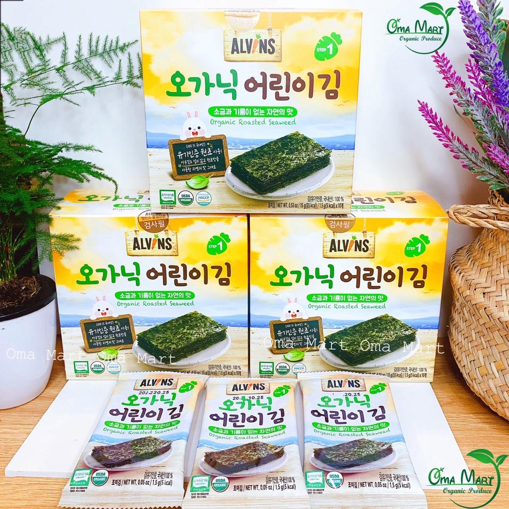 Rong biển hữu cơ tách muối cho bé Alvins 7m+