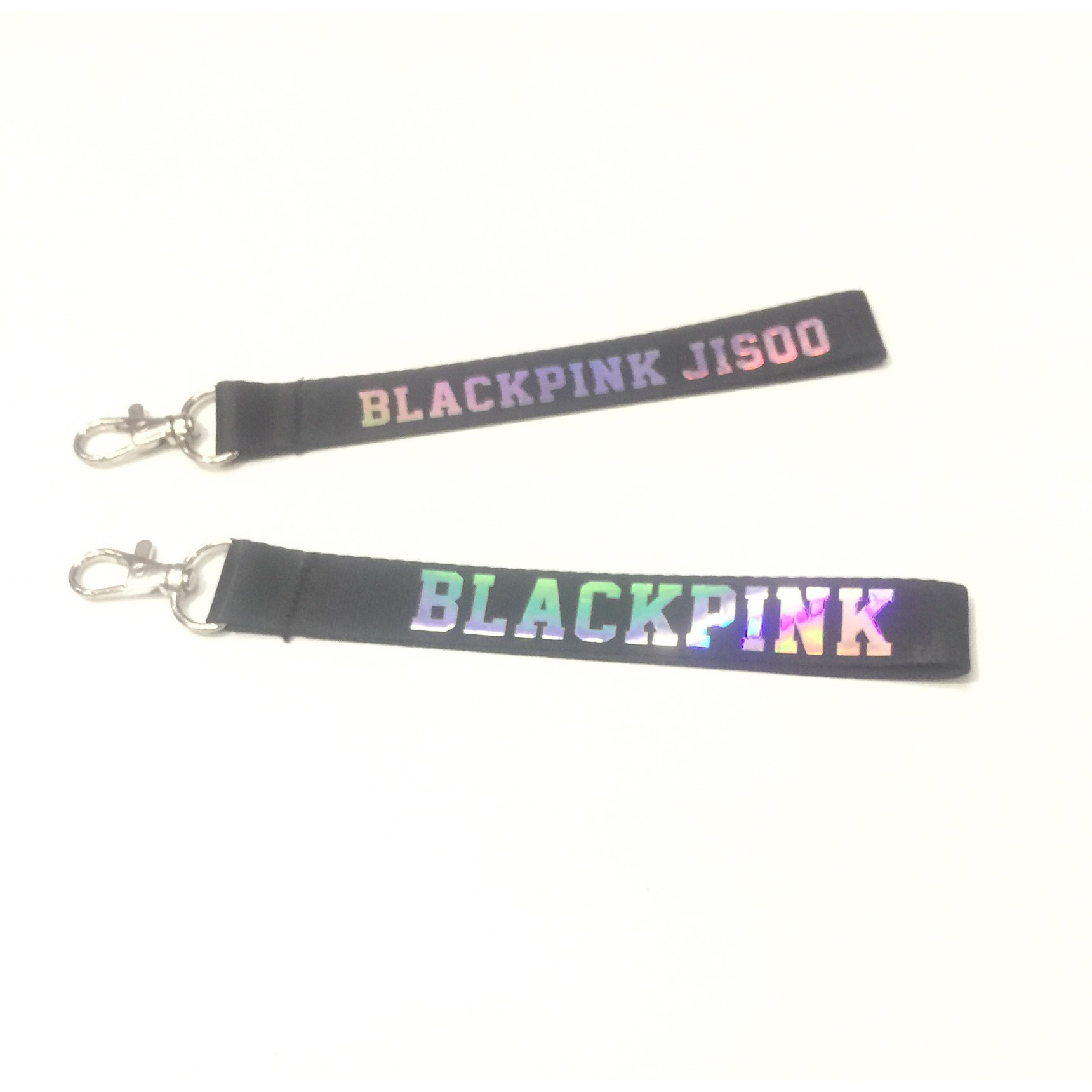 Strap Jennie Jisoo nametag phản quang combo 2 cái đen