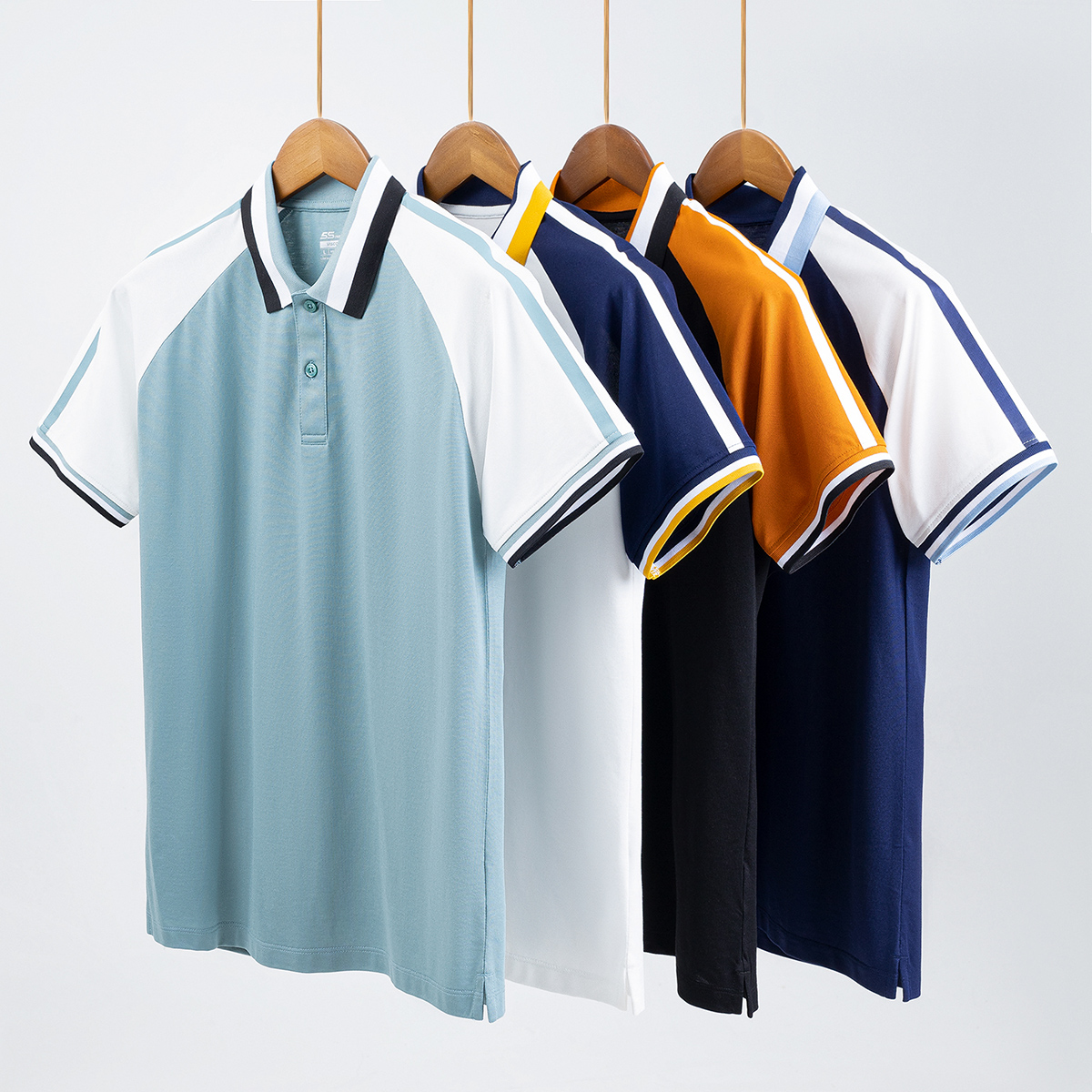 Áo Polo Nam 5S FASHION Tay Raglan Can Phối Màu Nổi Bật, Chất Viscose Kết Hợp Cotton Mềm, Mát, Thấm Hút Tốt