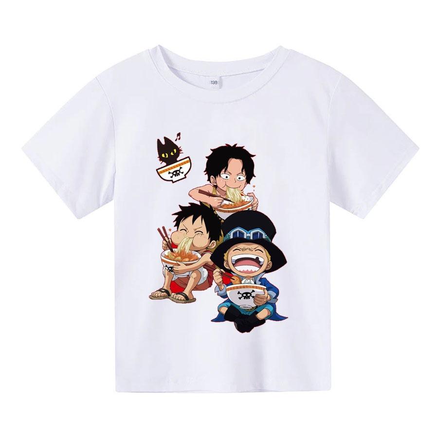 Áo thun cho bé, Áo thun trẻ em ONE PIECE CHIBI, 4 màu, có size người lớn, Anam Store
