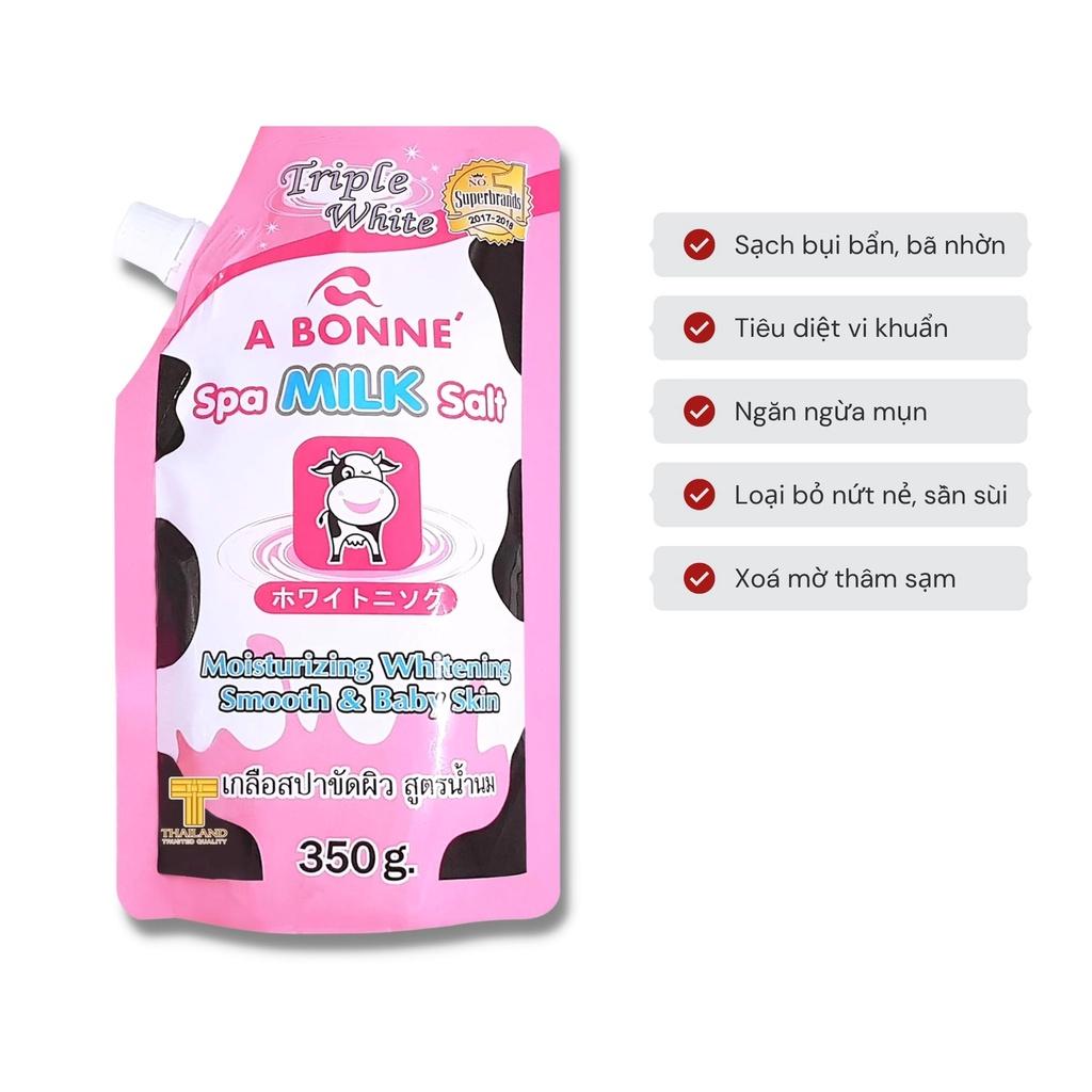 Muối Tắm Sữa Bò A bonne Tẩy Tế Bào Da Chết Body Spa Milk Salt Thái Lan 350gr