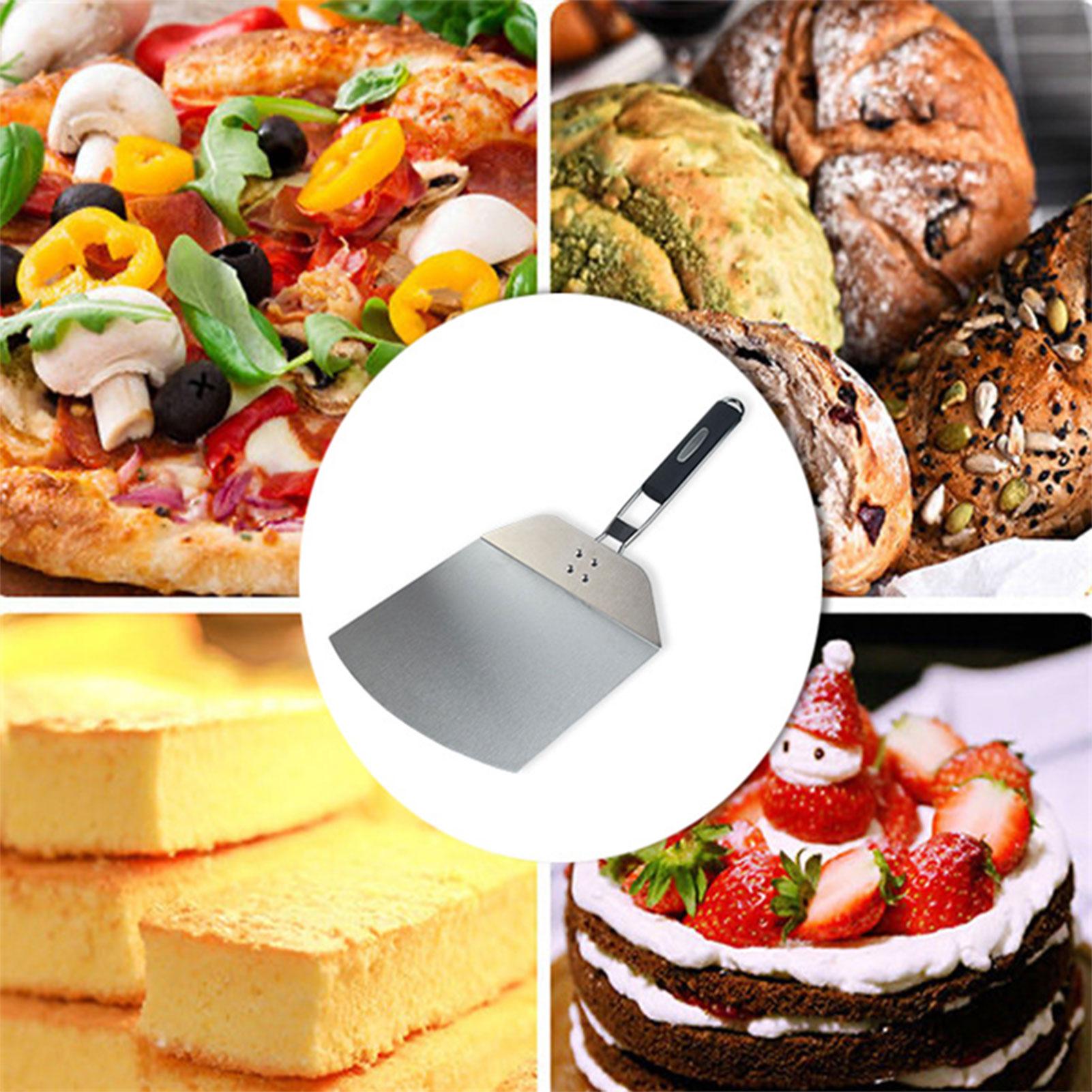 Thìa xúc bán pizza với lưỡi chống dính bằng thép không gỉ tay cầm có khóa và tay cầm bằng cao su