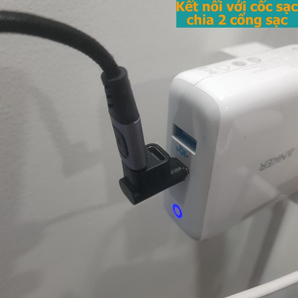 Đầu chia usb type-c ra 2 cổng hỗ trợ xuất hình 4k60hz, 10Gbps, chia 2 cổng PD cùng lúc hỗ trợ steam deck- Hồ Phạm CTC329