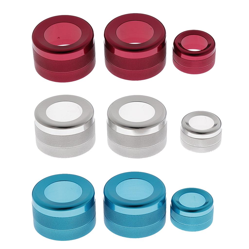 3 Pieces Aluminum A/C Climate Control Ring Knob Covers For BMW 1 2 3 Series