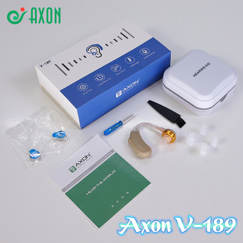 Máy (tai nghe) trợ thính không dây Axon V-189 - Kèm hộp đựng máy và phụ kiện