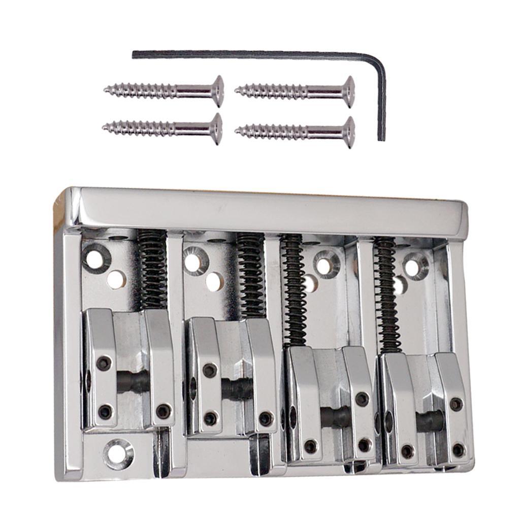 Black Professional 4 String Bass Bridge for Electric Bass Guitar