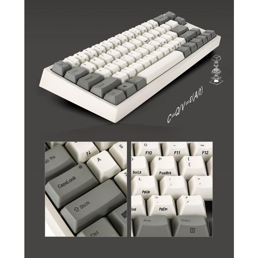 Bàn Phím Cơ Máy Tính Hiệu Leopold FC660C White Grey - Silent Topre Switch - Hàng Chính Hãng