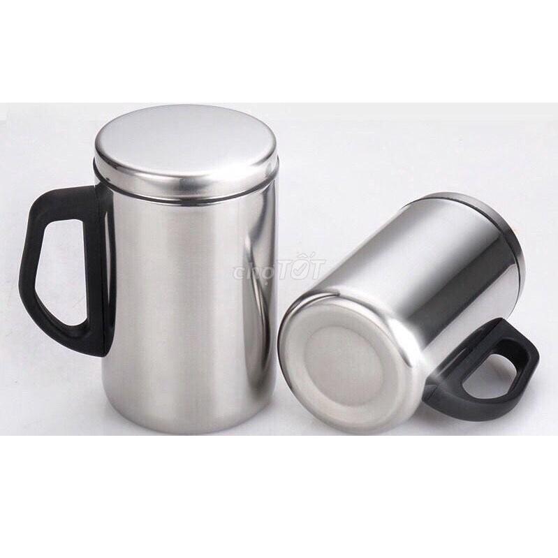 Ca giữ nhiệt 2 lớp - ca inox Thermos giữ nhiệt 500ml có nắp kín Ca giữ nhiệt inox 500ml , Ly giữ nhiệt có nắp