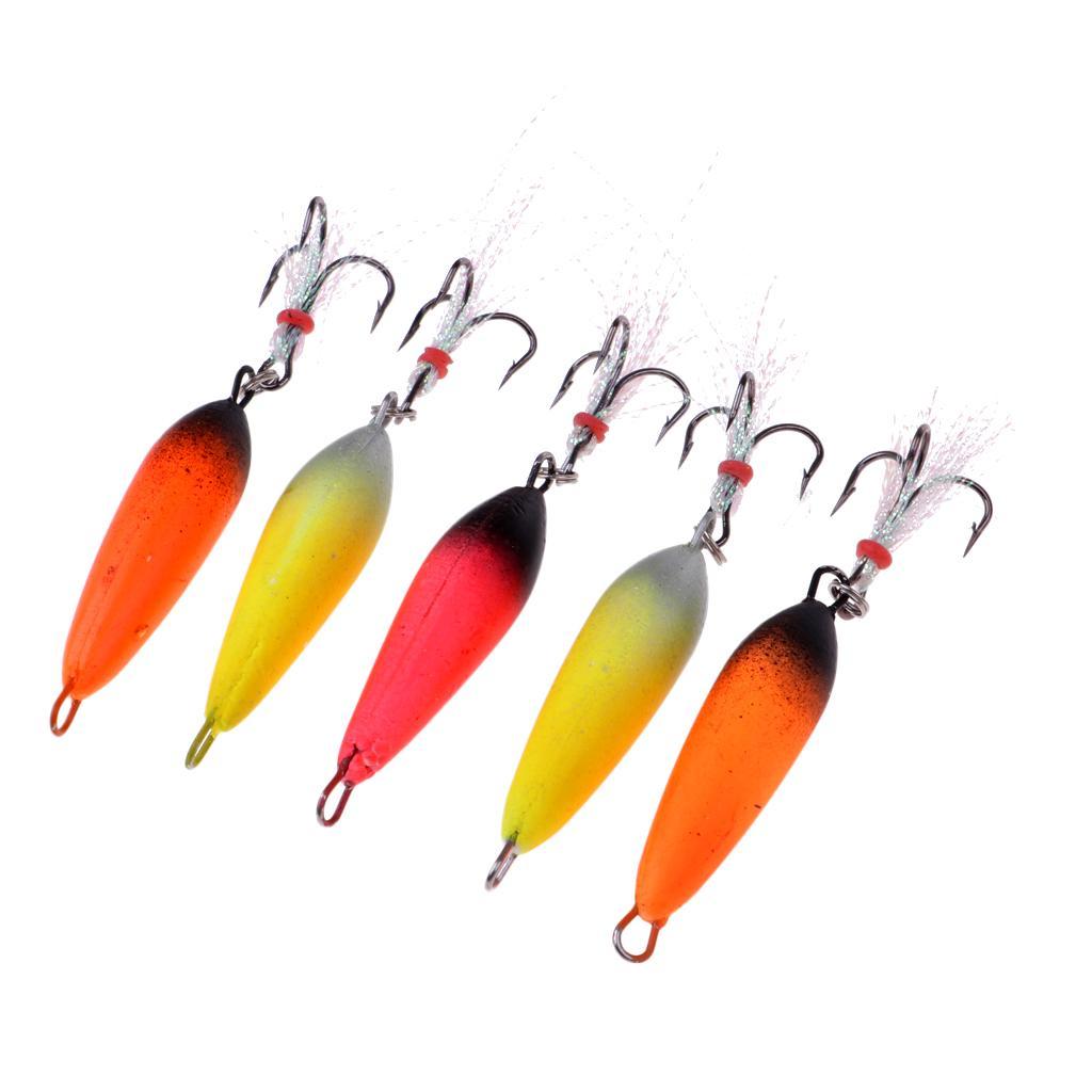 5 Pieces EVA Bright Fishing Lures Fishing Baits Crankbaits Bass Fishing Tool