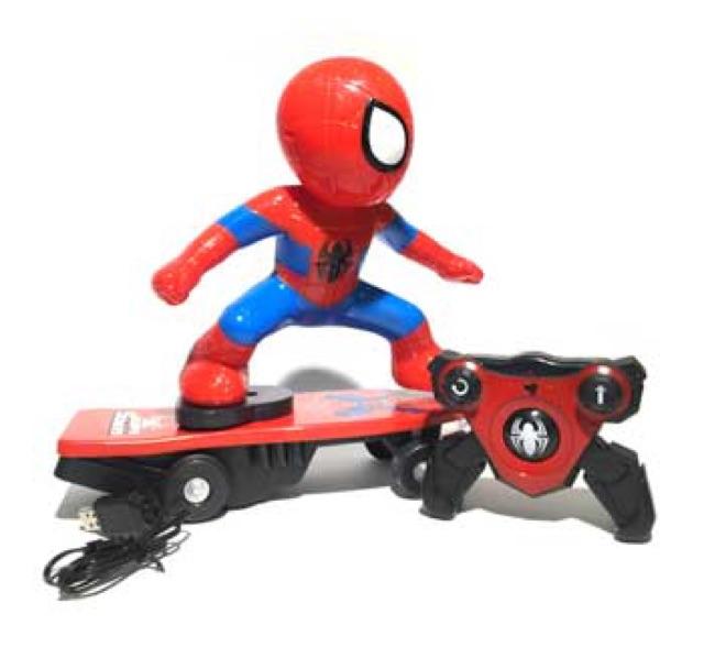 Hộp đồ chơi siêu nhân nhện spiderman điều khiển ván trượt