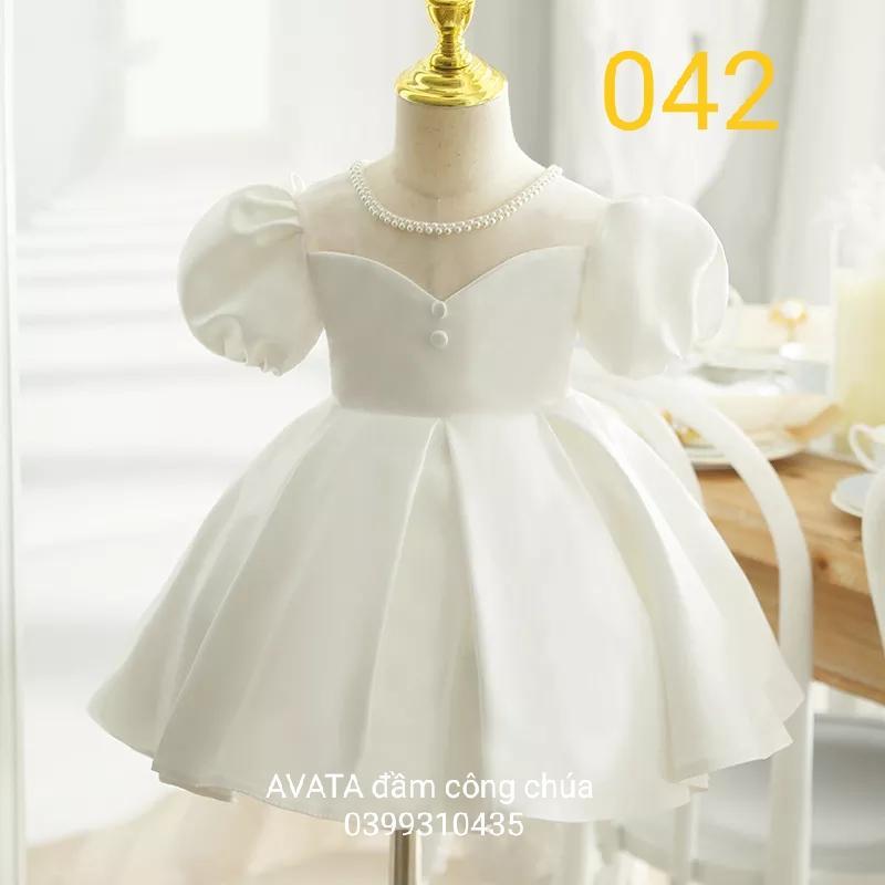 Váy công chúa bé gái , váy trẻ em trắng từ 8-40kg