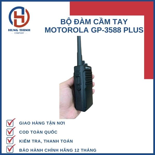 Bộ đàm Motorola GP 3588 Plus(Đen) - Công suất lớn 12W - Hàng chính hãng