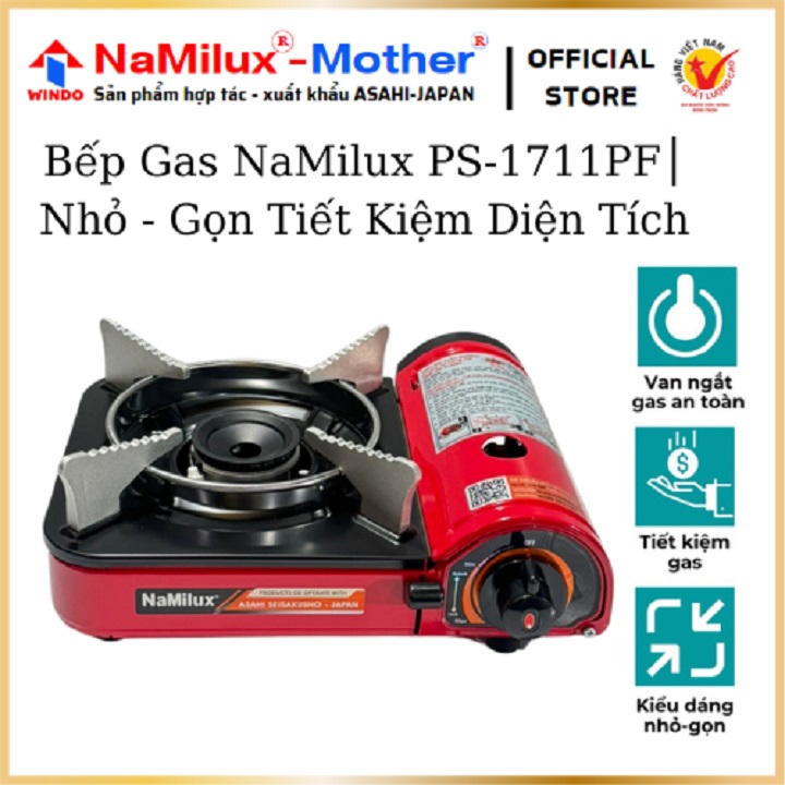 Bếp Gas NaMilux NA-1711PF│Nhỏ - Gọn Tiết Kiệm Diện Tích│Hàng Chính Hãng 100%