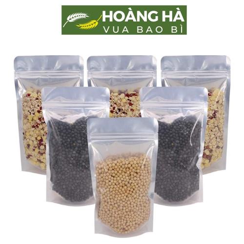 Túi zip bạc đáy đứng mặt bạc mặt trong, 1kg túi zip 1 mặt bạc đáy đứng đựng thực phẩm cao cấp