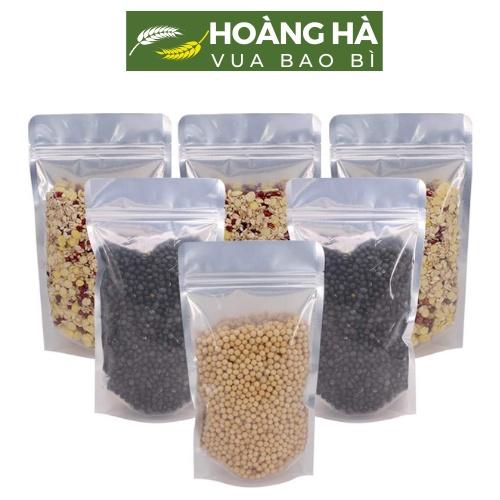 Túi zip bạc đáy đứng mặt bạc mặt trong, 1kg túi zip 1 mặt bạc đáy đứng đựng thực phẩm cao cấp