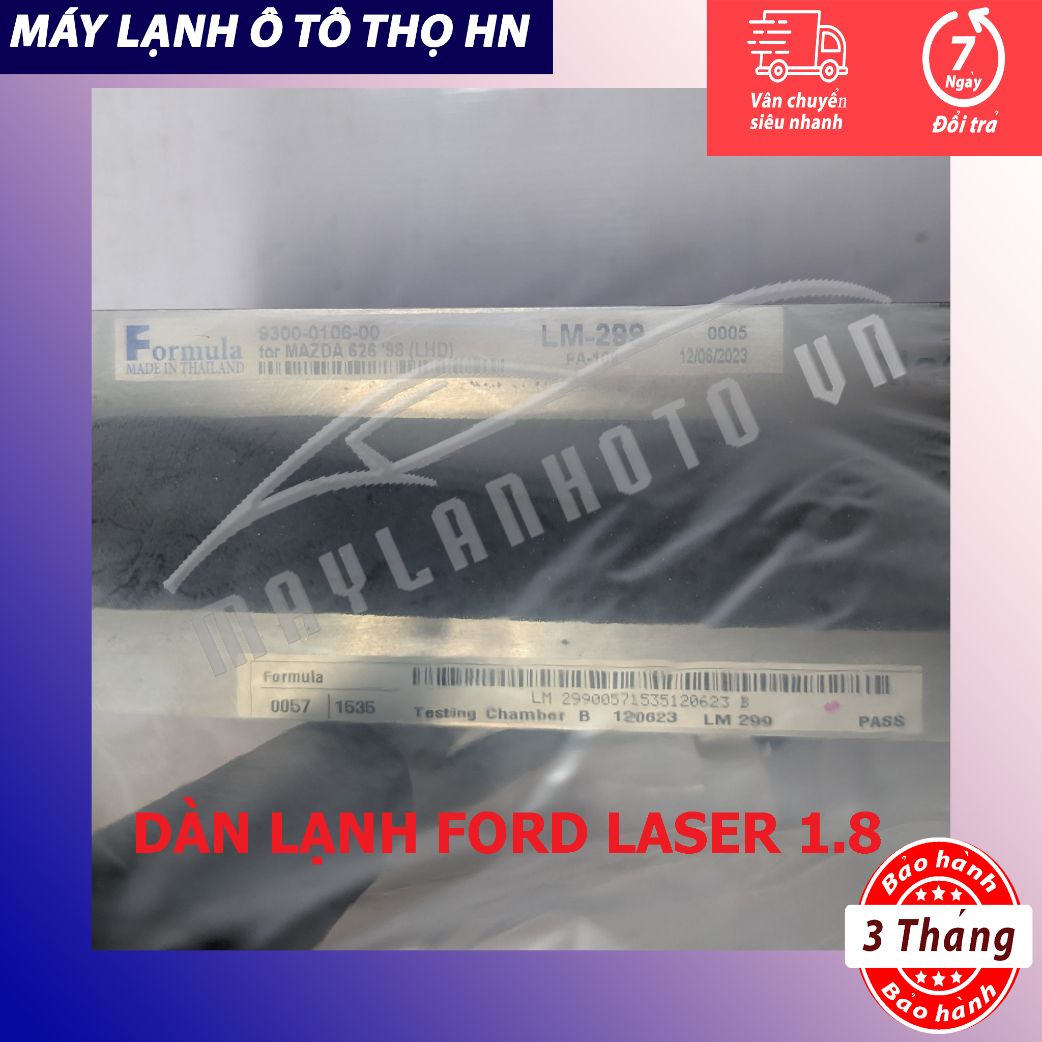 Dàn lạnh Mazda 626 - Ford Laser 1.8 1998 1999 2000 2001 2002 Hàng xịn Thái Lan 98 99 00 01 02