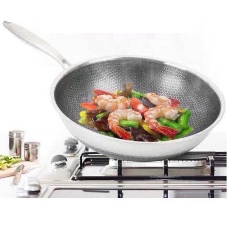 Chảo Chống Dính Vân Tổ Ong Cao Cấp Lòng Sâu - Phù Hợp Cho Mọi Loại Bếp - Chảo Nấu Ăn Đa Năng