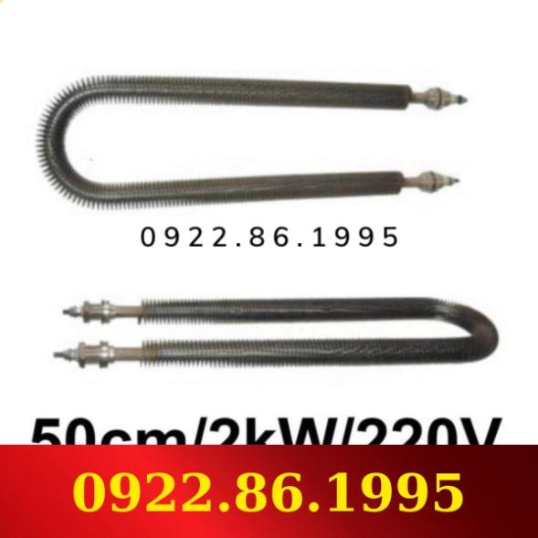 Điện trở đốt nóng thanh nhiệt dây mai so may so Inox 304 điện trở sấy khô thanh tản nhiệt khô chữ U 2kW hàng nhập