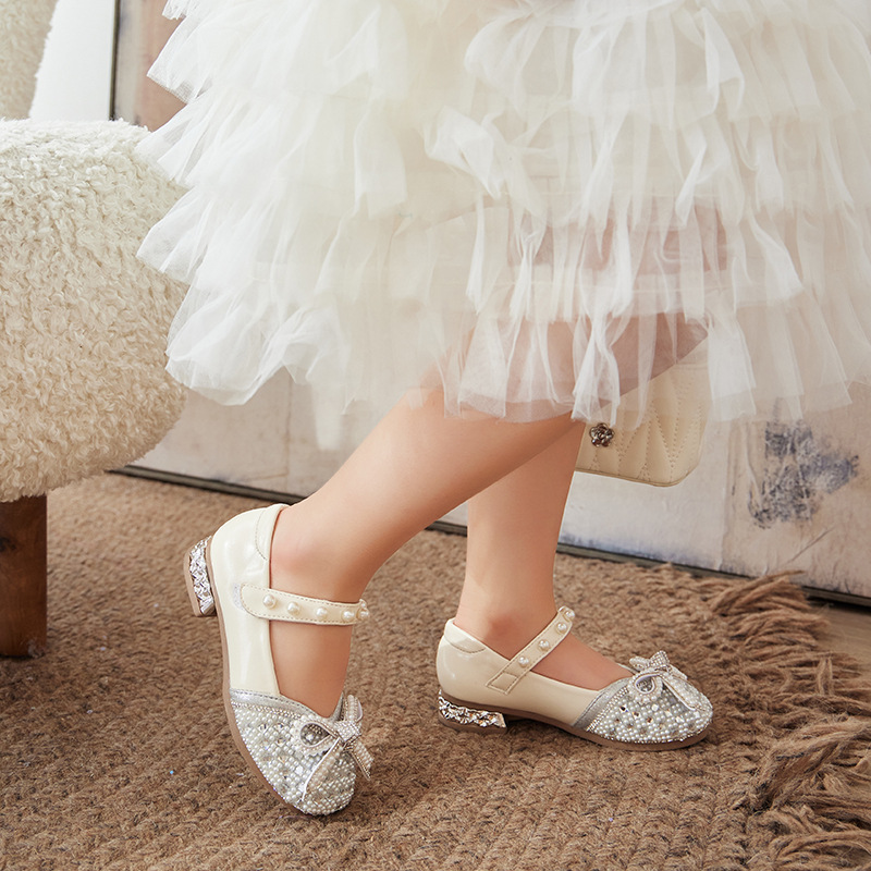 Giày búp bê công chúa đính đá cho bé gái size 26-37 hàng Quảng Châu cao cấp