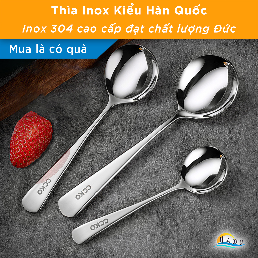 Thìa Muỗng Inox 304 Cao Cấp Kiểu Hàn Quốc Đạt Chất Lượng Đức CCKO