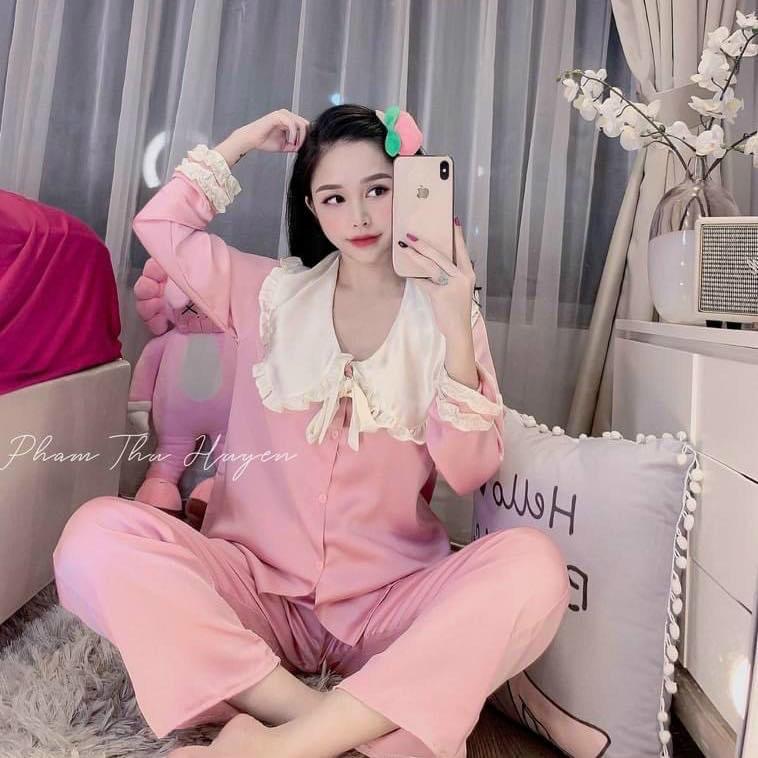 Bộ pijama lụa bèo siêu xinh kèm ảnh thật