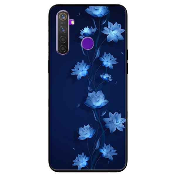 Ốp lưng in cho Realme 5 Mẫu Sen Xanh