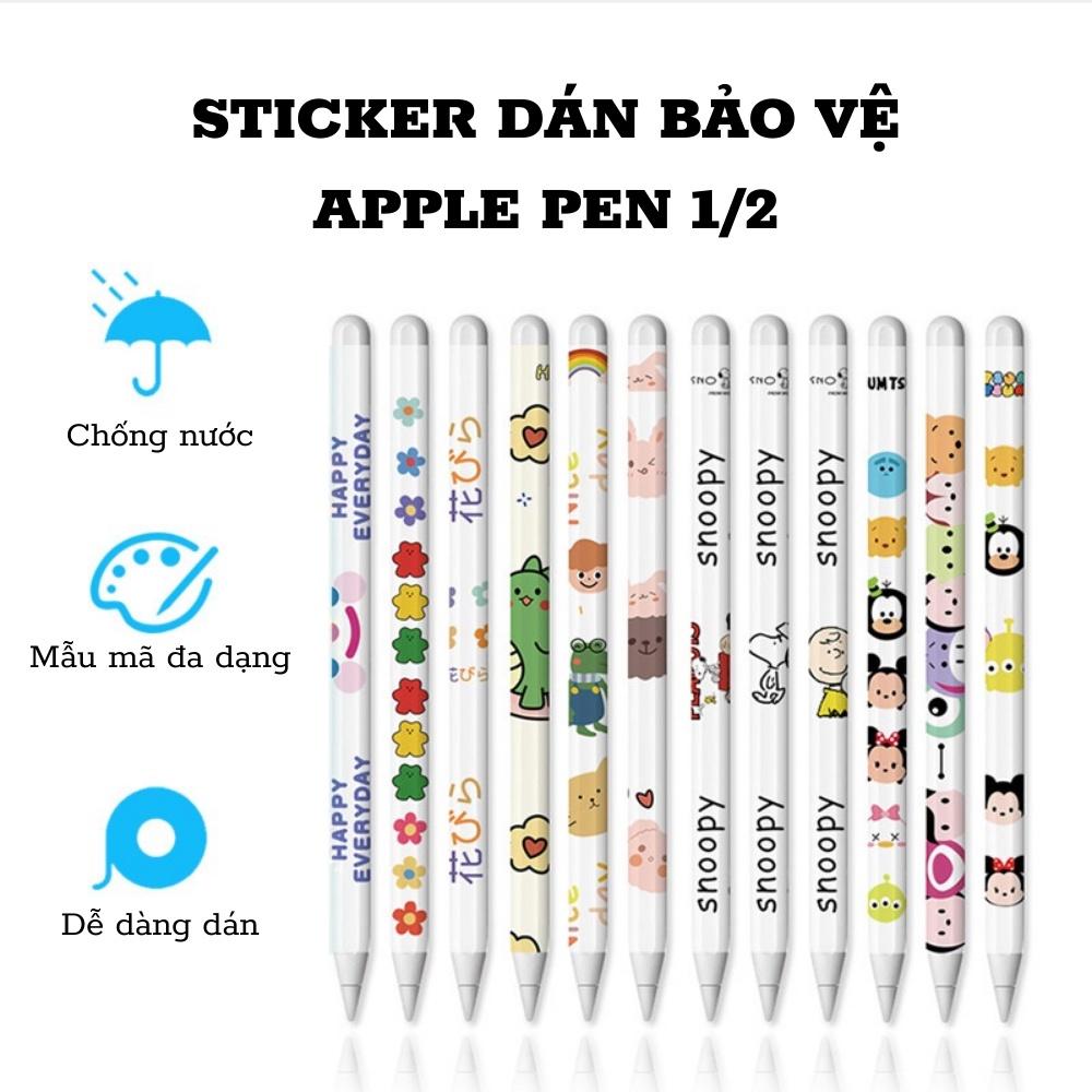 Miếng dán Sticker bảo vệ Apple Pen 1 và 2 - Chống xước Apple Pen, tăng độ nhám dễ dàng cầm nắm khi sử dụng - Chống nước