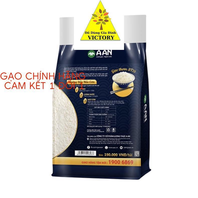 Combo 6 túi ST25 - Gạo ngon nhất thế giới - Gạo dẻo, thơm A An túi 5kg