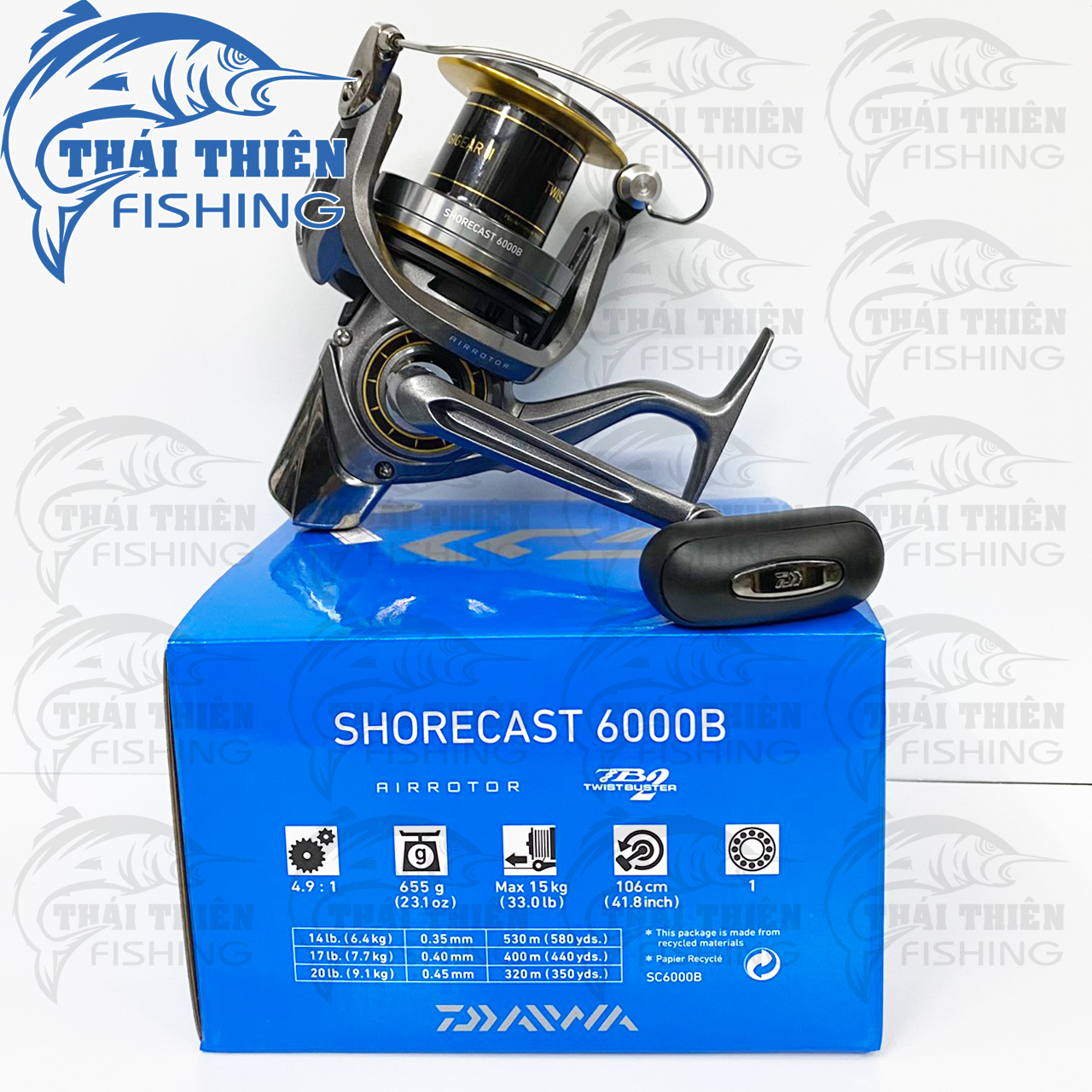 Máy Câu Cá Daiwa SHORECAST Cối Nông Chuyên Câu Lục Xa Bờ