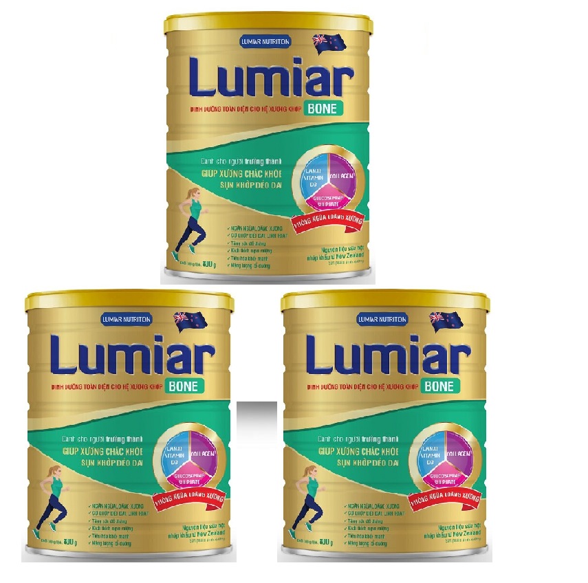 Combo 3 lon Sữa Bột Lumiar Bone lon 800g - Dinh dưỡng Toàn diện cho hệ xương khớp