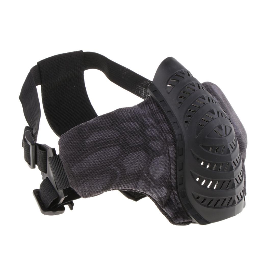 Foldable Half Face Mesh Mask Army Style Comfortable Adjustable Lower Face Protective Mask