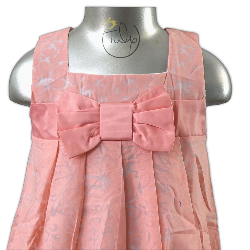 Đầm chữ A xếp ly cho bé gái