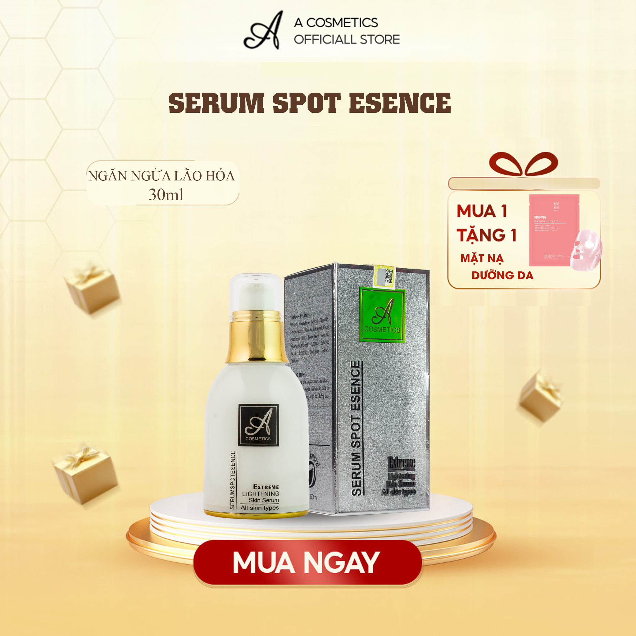 Serum dưỡng trắng da mặt, Serum Spot Esence, 50g, Giúp Chống Lão Hoá,Tái Tạo Da, Se Khít Lỗ Chân Lông