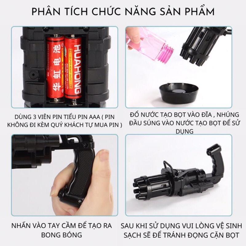 Súng bắn bong bóng 8 nòng 2 màu siêu mạnh