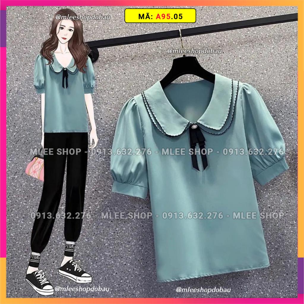 Áo bigsize bầu đẹp, áo bầu công sở form to, MLEE SHOP ĐỒ BẦU